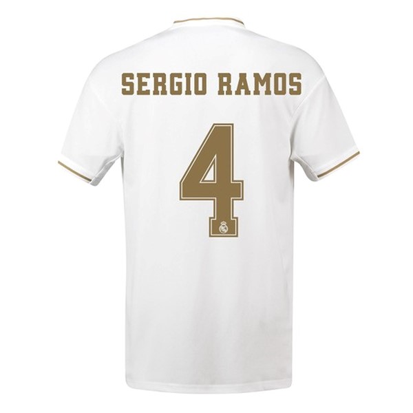 Camiseta Real Madrid NO.4 Sergio Ramos 1ª 2019/20 Blanco